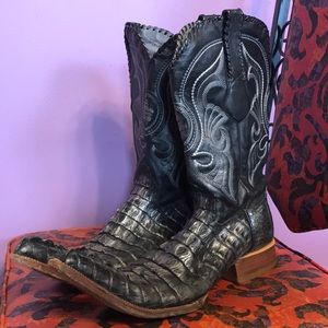Los Altos Handcrafted Genuine Crocodile Skin Cowboy Boots.